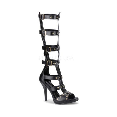 Pleaser Funtasma Knee High Gladiator Sandals Buckle Strap High Heels Shoes Women